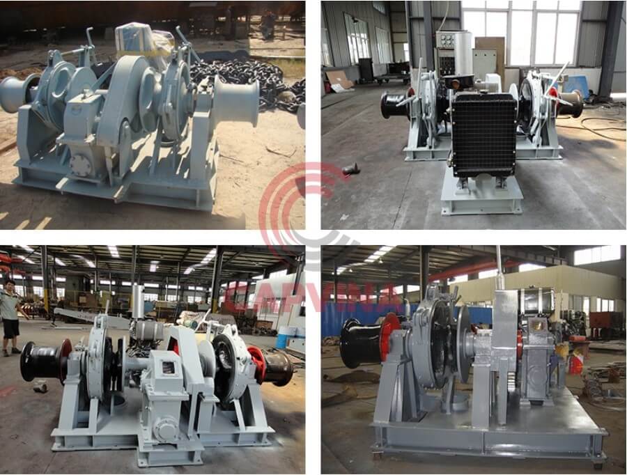 tời neo máy nổ