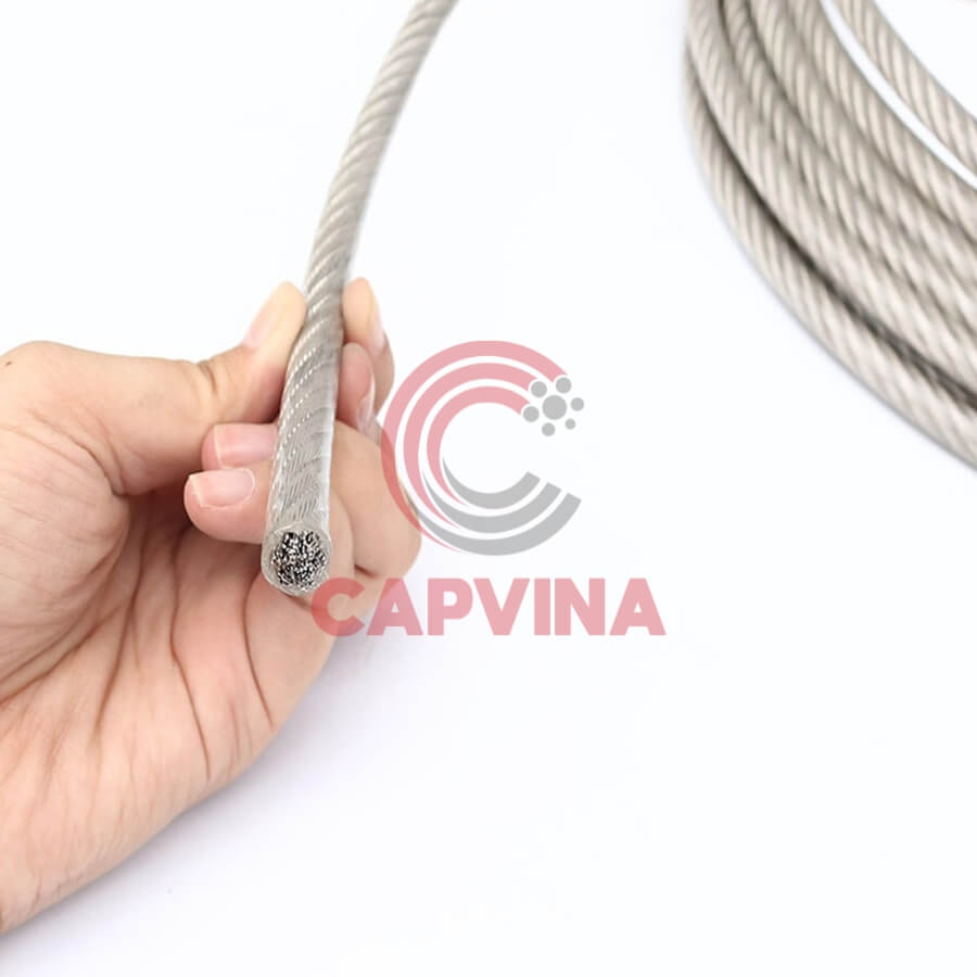 cáp lụa bọc nhựa