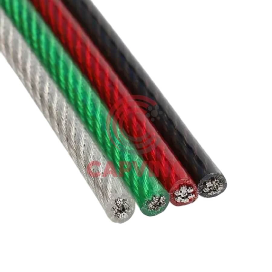 cáp lụa bọc nhựa