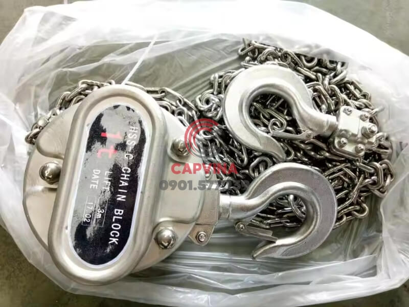 pa lăng xích inox