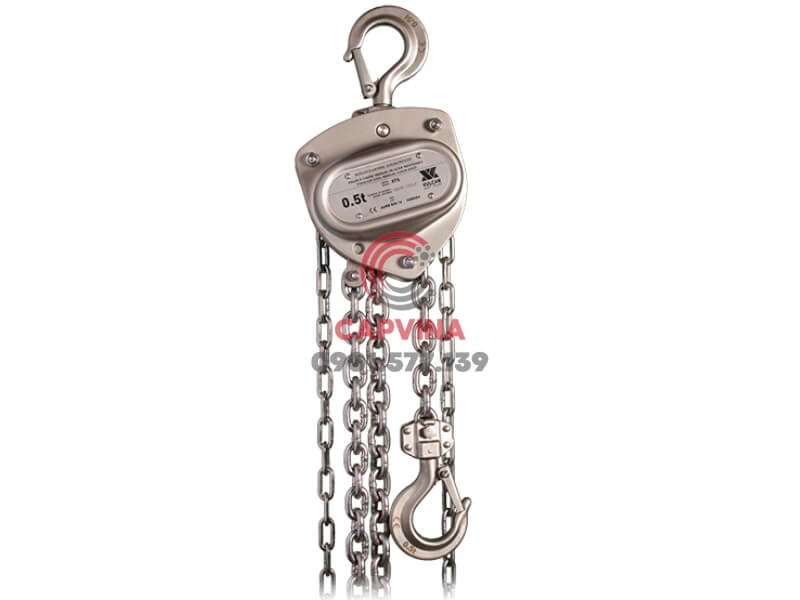 pa lăng xích kéo tay inox