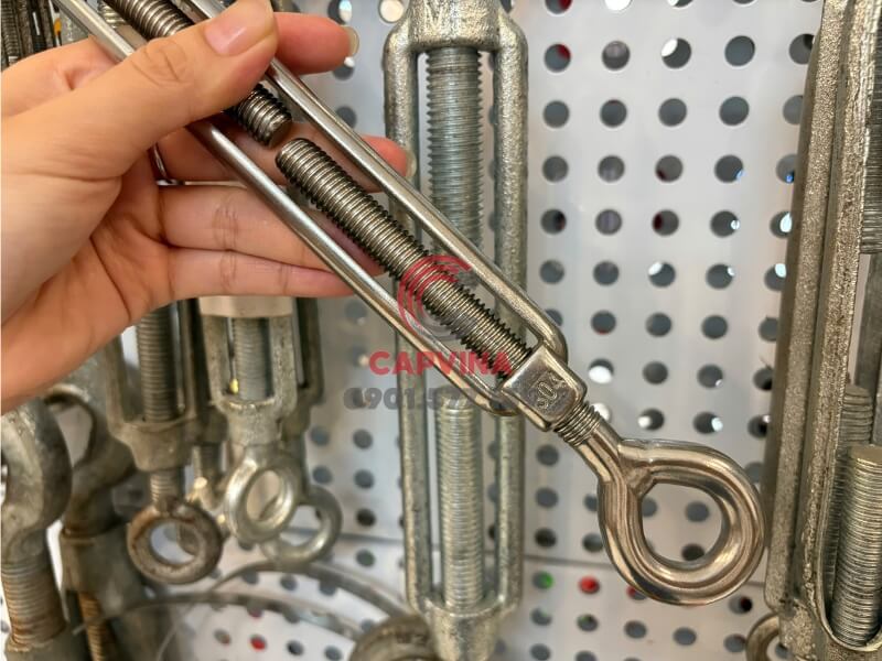 tăng đơ inox 1 đầu móc 1 đầu tròn