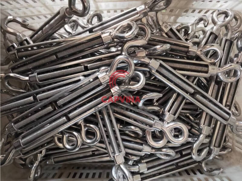 tăng đơ inox 1 đầu móc 1 đầu tròn