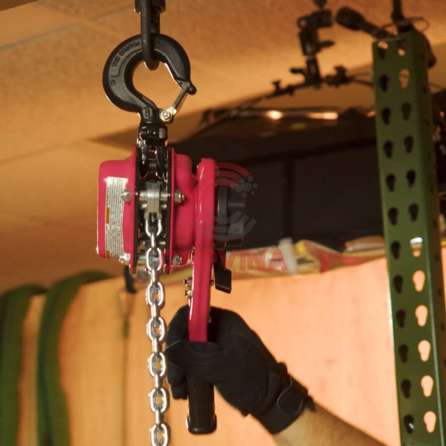 cách sử dụng pa lăng xích lắc tay