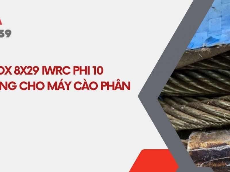 Cáp inox 8x29 IWRC phi 10 - Chuyên dụng cho máy cào phân