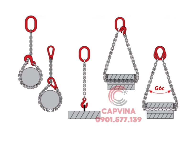 cac kieu cau hang voi sling xich